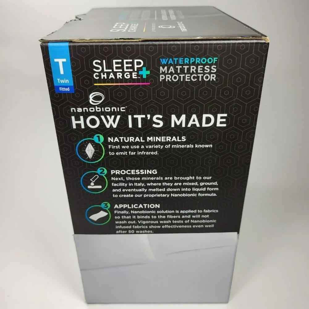 Sleep Charge Nanobionic Waterproof Mattress Protector 15